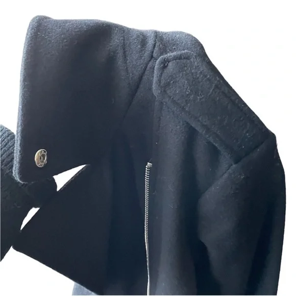 NWT Michael Kors Zipper Asymmetrical Wool Blend Large Long Coat (size 12)